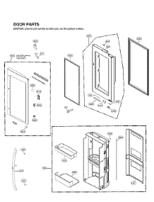 Door Parts parts for Lg Bottom-Mount Refrigerator LRMDC2306D/01 from AppliancePartsPros.com