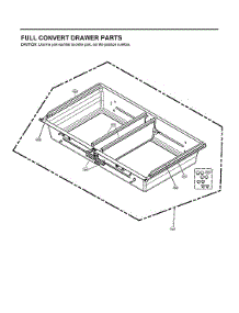 Full Convert Drawer Parts parts for Lg Bottom-Mount Refrigerator LRMDC2306S/00 from AppliancePartsPros.com