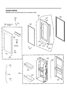 Refrigerator Door Parts parts for Lg Bottom-Mount Refrigerator LRMDC2306S/00 from AppliancePartsPros.com