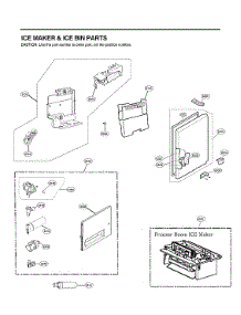 Ice Maker & Ice Bin Parts parts for Lg Bottom-Mount Refrigerator LRMDC2306S/00 from AppliancePartsPros.com