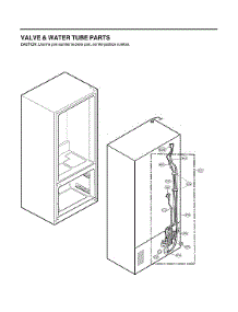 Valve & Water Tube Parts parts for Lg Bottom-Mount Refrigerator LRMDS3006D/00 from AppliancePartsPros.com