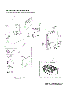 Ice Maker / Ice Bin Parts parts for Lg Bottom-Mount Refrigerator LRMDS3006S/00 from AppliancePartsPros.com