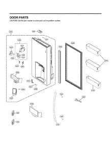 Dispenser Door Parts parts for Lg Bottom-Mount Refrigerator LRMDS3006S/01 from AppliancePartsPros.com