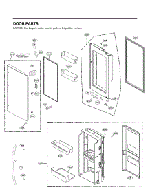 Refrigerator Door Parts parts for Lg Bottom-Mount Refrigerator LRMDS3006S/01 from AppliancePartsPros.com