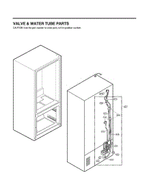 Valve & Water Tube Parts parts for Lg Bottom-Mount Refrigerator LRMDS3006S/01 from AppliancePartsPros.com