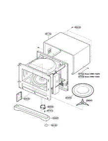 Oven Cavity Parts parts for Lg Countertop Microwave LRMM1430SW from AppliancePartsPros.com