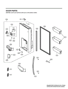 Door Parts parts for Lg Bottom-Mount Refrigerator LRMVC2306D/00 from AppliancePartsPros.com