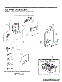 Ice Maker / Ice Bin Parts parts for Lg Bottom-Mount Refrigerator LRMVC2306D/00 from AppliancePartsPros.com