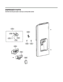 Dispenser Parts parts for Lg Bottom-Mount Refrigerator LRMVS2806S/00 from AppliancePartsPros.com