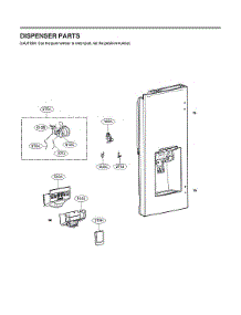 Dispenser Parts parts for Lg Bottom-Mount Refrigerator LRMVS2806S/01 from AppliancePartsPros.com
