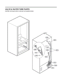 Valve & Water Tube Parts parts for Lg Bottom-Mount Refrigerator LRMVS2806S/01 from AppliancePartsPros.com