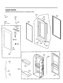 Refrigerator Door Parts parts for Lg Bottom-Mount Refrigerator LRMVS3006S/00 from AppliancePartsPros.com