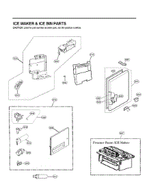 Ice Maker & Ice Bin Parts parts for Lg Bottom-Mount Refrigerator LRMVS3006S/00 from AppliancePartsPros.com
