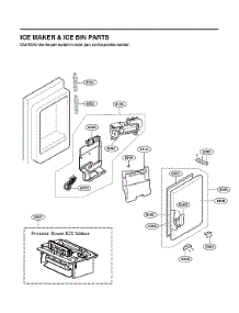 Ice Maker & Ice Bin Parts parts for Lg Bottom-Mount Refrigerator LRMXS2806D/00 from AppliancePartsPros.com