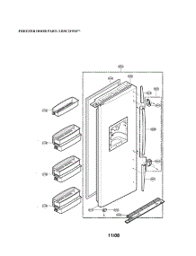 Freezer Door parts for Lg Side-By-Side Refrigerator LRSC21934SB from AppliancePartsPros.com
