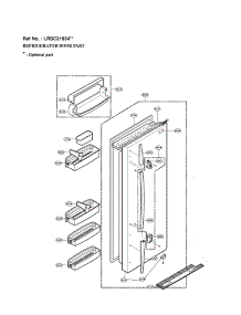 Refrigerator Door parts for Lg Side-By-Side Refrigerator LRSC21934SB from AppliancePartsPros.com