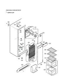 Freezer Compartment parts for Lg Side-By-Side Refrigerator LRSC21934SB from AppliancePartsPros.com