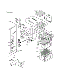 Refrigerator Compartment parts for Lg Side-By-Side Refrigerator LRSC21934SW from AppliancePartsPros.com
