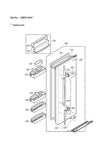 Refrigerator Door parts for Lg Side-By-Side Refrigerator LRSC21934TT from AppliancePartsPros.com