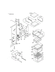 Refrigerator Compartment parts for Lg Side-By-Side Refrigerator LRSC21935SB from AppliancePartsPros.com