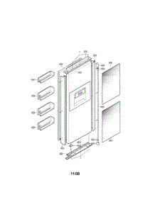 Freezer Door parts for Lg Side-By-Side Refrigerator LRSC21951ST from AppliancePartsPros.com