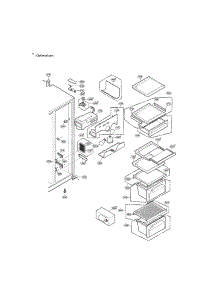Refrigerator Compartment parts for Lg Side-By-Side Refrigerator LRSC21951ST from AppliancePartsPros.com