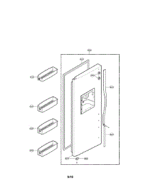 Freezer Door Part parts for Lg Side-By-Side Refrigerator LRSC26910SW from AppliancePartsPros.com
