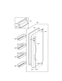 Refrigerator Door Part parts for Lg Side-By-Side Refrigerator LRSC26910SW from AppliancePartsPros.com