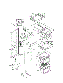 Refrigerator Compartment parts for Lg Side-By-Side Refrigerator LRSC26910SW from AppliancePartsPros.com