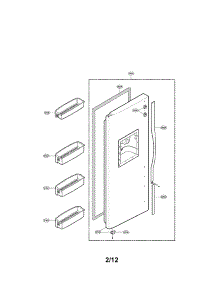 Freezer Door Parts parts for Lg Side-By-Side Refrigerator LRSC26911SW from AppliancePartsPros.com