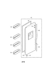 Freezer Door Parts parts for Lg Side-By-Side Refrigerator LRSC26911TT from AppliancePartsPros.com