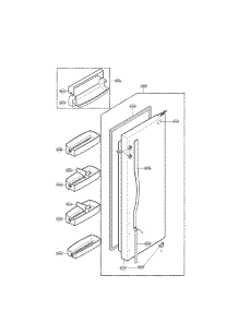Refrigerator Door Parts parts for Lg Side-By-Side Refrigerator LRSC26911TT from AppliancePartsPros.com