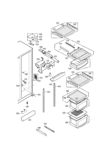 Refrigerator Compartment Parts parts for Lg Side-By-Side Refrigerator LRSC26911TT from AppliancePartsPros.com