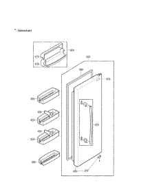 Refrigerator Door Parts parts for Lg Side-By-Side Refrigerator LRSC26912SW from AppliancePartsPros.com