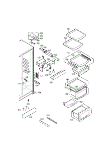 Refrigerator Compartment parts for Lg Side-By-Side Refrigerator LRSC26912SW from AppliancePartsPros.com