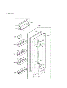 Refrigerator Door Part parts for Lg Side-By-Side Refrigerator LRSC26912TT from AppliancePartsPros.com
