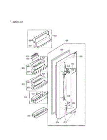 Refrigerator Door Part parts for Lg Side-By-Side Refrigerator LRSC26920TT from AppliancePartsPros.com