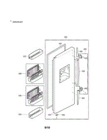 Freezer Door Part parts for Lg Side-By-Side Refrigerator LRSC26922SW from AppliancePartsPros.com
