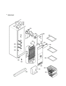 Freezer Compartment parts for Lg Side-By-Side Refrigerator LRSC26922SW from AppliancePartsPros.com