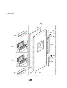 Freezer Door Part parts for Lg Side-By-Side Refrigerator LRSC26922TT from AppliancePartsPros.com