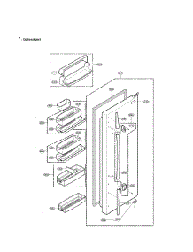 Refrigerator Door Part parts for Lg Side-By-Side Refrigerator LRSC26922TT from AppliancePartsPros.com