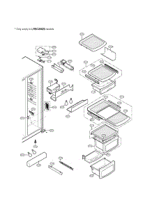 Refrigerator Compartment Parts parts for Lg Side-By-Side Refrigerator LRSC26923TT/00 from AppliancePartsPros.com