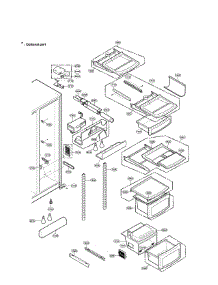 Refrigerator Compartment parts for Lg Side-By-Side Refrigerator LRSC26930TT from AppliancePartsPros.com