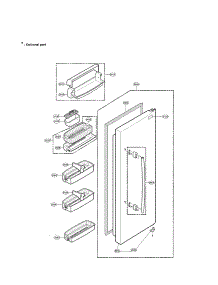 Refrigerator Door Parts parts for Lg Side-By-Side Refrigerator LRSC26940ST from AppliancePartsPros.com