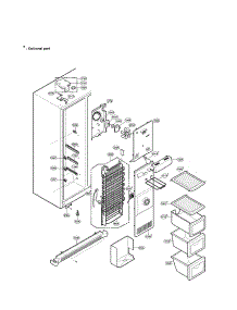 Freezer Compartment Parts parts for Lg Side-By-Side Refrigerator LRSC26940ST from AppliancePartsPros.com