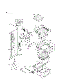 Refrigerator Compartment Parts parts for Lg Side-By-Side Refrigerator LRSC26940ST from AppliancePartsPros.com