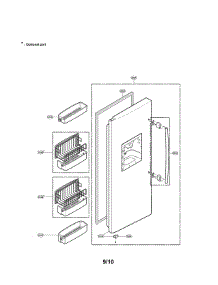 Freezer Door Part parts for Lg Side-By-Side Refrigerator LRSC26940TT from AppliancePartsPros.com