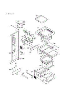 Refrigerator Compartment parts for Lg Side-By-Side Refrigerator LRSC26940TT from AppliancePartsPros.com