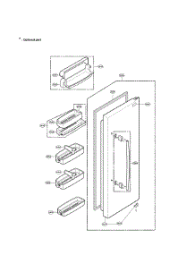 Refrigerator Door Part parts for Lg Side-By-Side Refrigerator LRSC26941SB from AppliancePartsPros.com