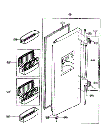 Freezer Door Parts parts for Lg Side-By-Side Refrigerator LRSC26944SW from AppliancePartsPros.com